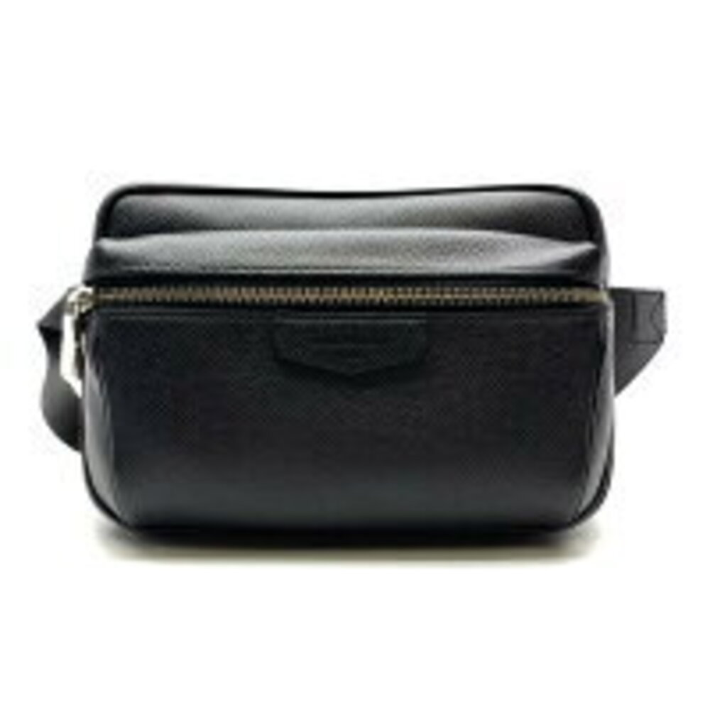 LOUIS VUITTON Taiga Bum Bag Outdoor Black Shoulder Body